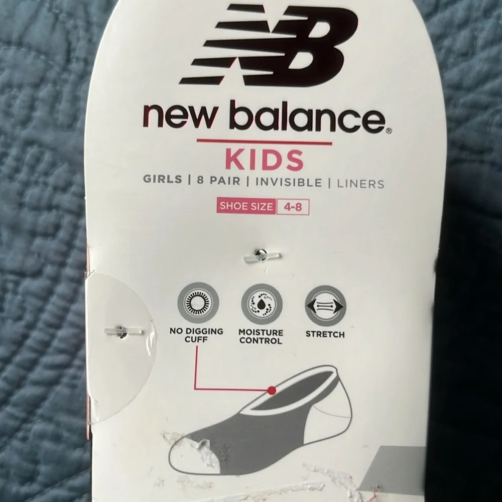 New Balance Kids Invisible No Show Liner Socks‎ (8Pack)